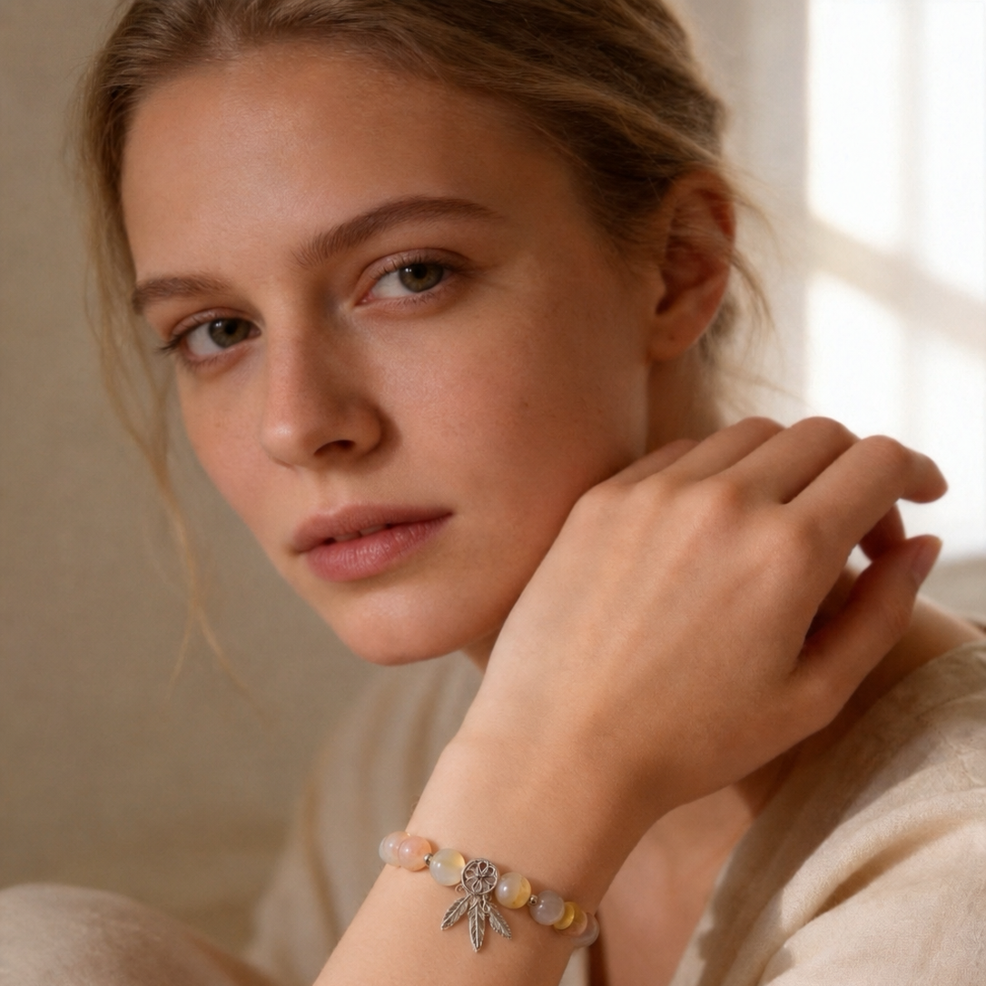 MULYN Sakura Agate Bracelet