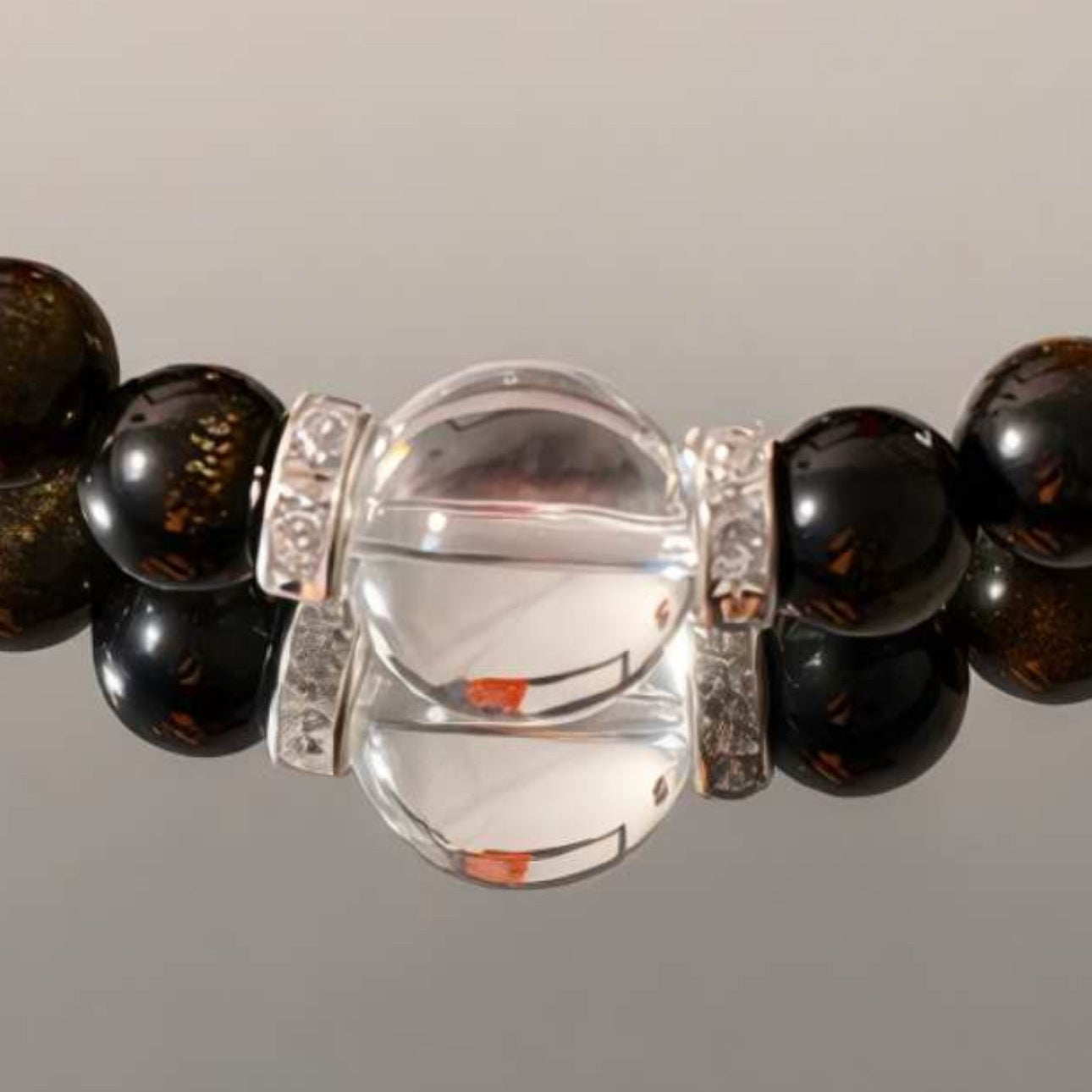 MULYN Golden Sheen Obsidian Bracelet