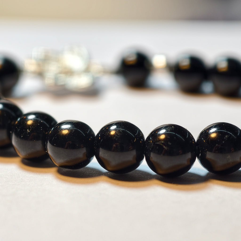 MULYN Black Obsidian Lotus Bracelet