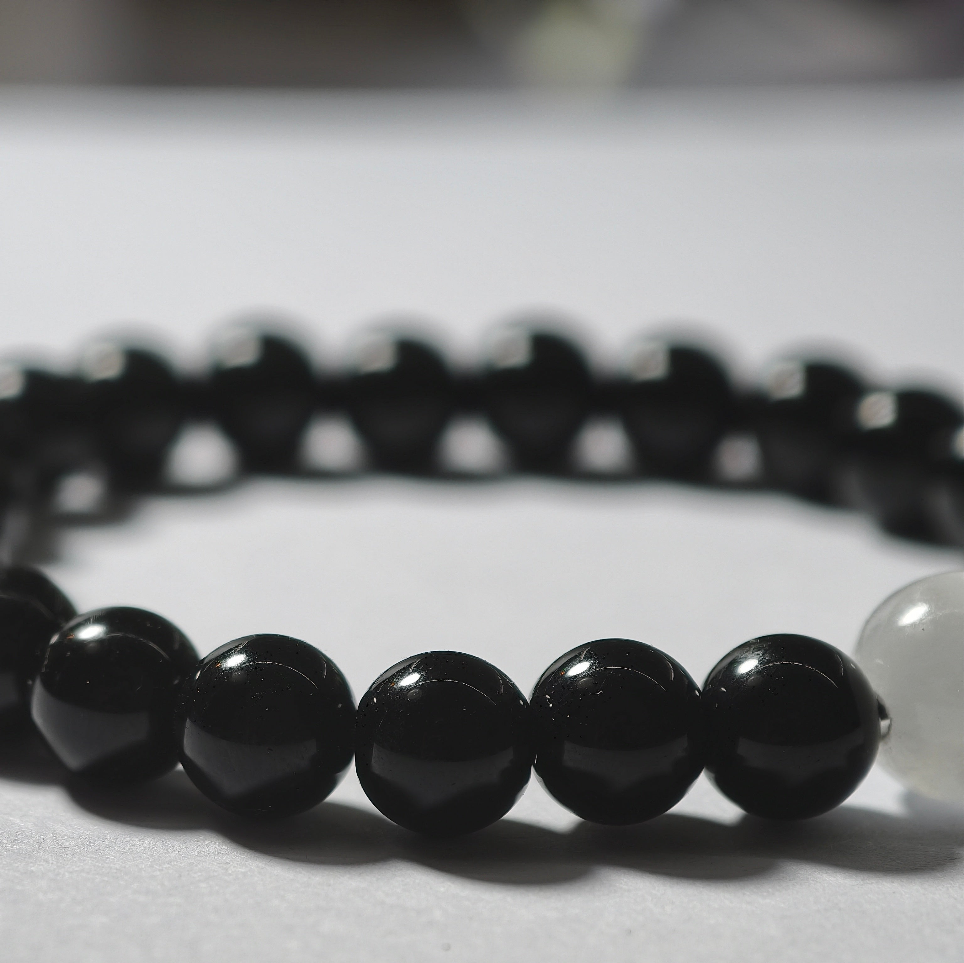 MULYN Selenite & Obsidian Bracelet