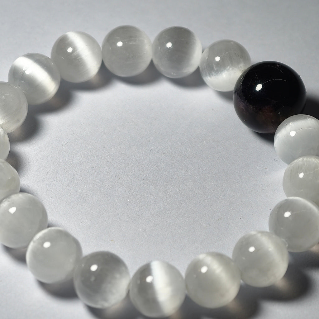 MULYN Selenite & Amethyst Bracelet