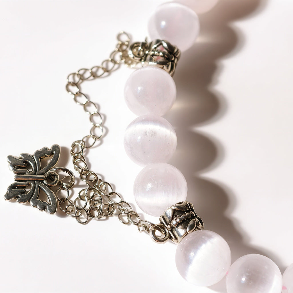 MULYN Rose Quartz Butterfly Bracelet