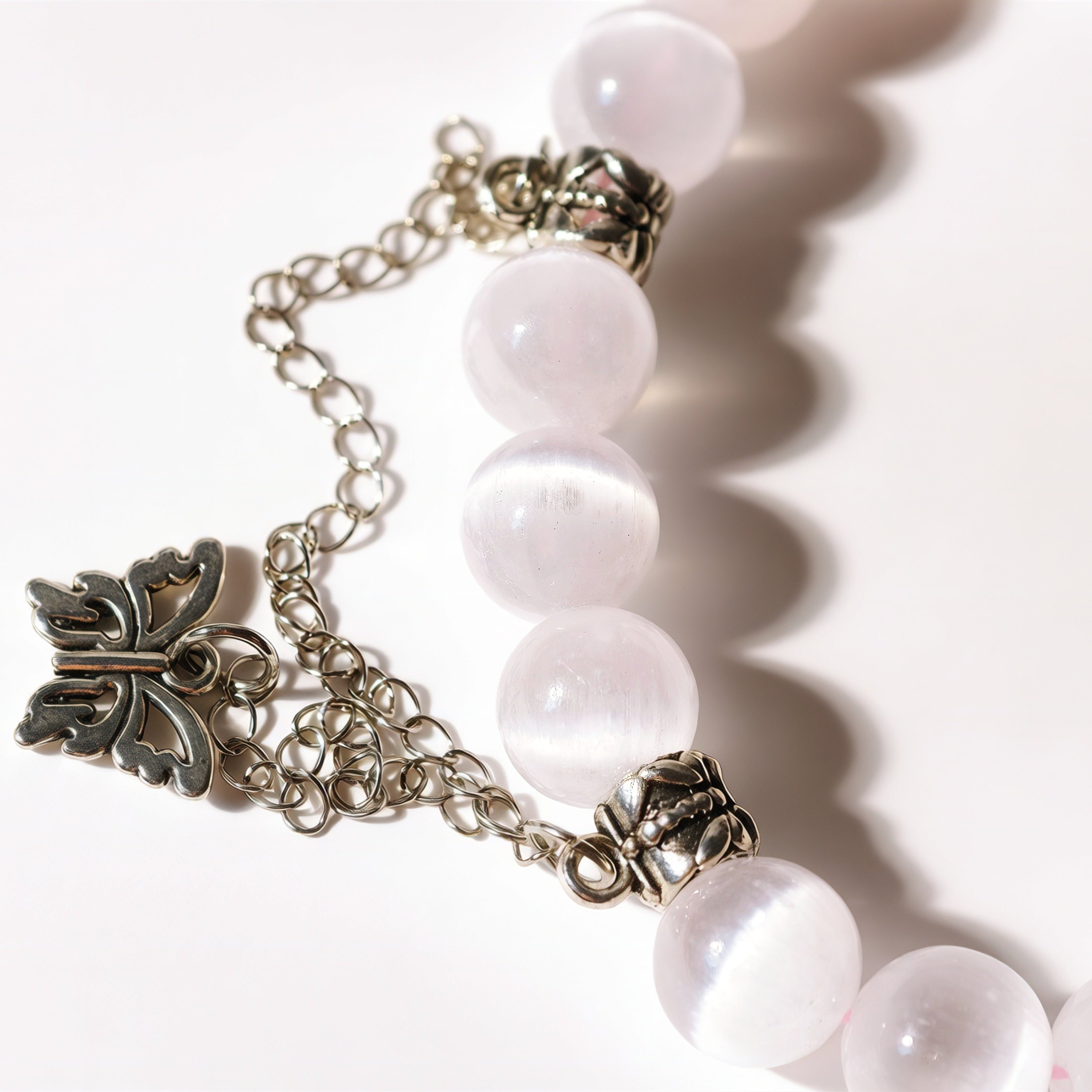 MULYN Rose Quartz Butterfly Bracelet