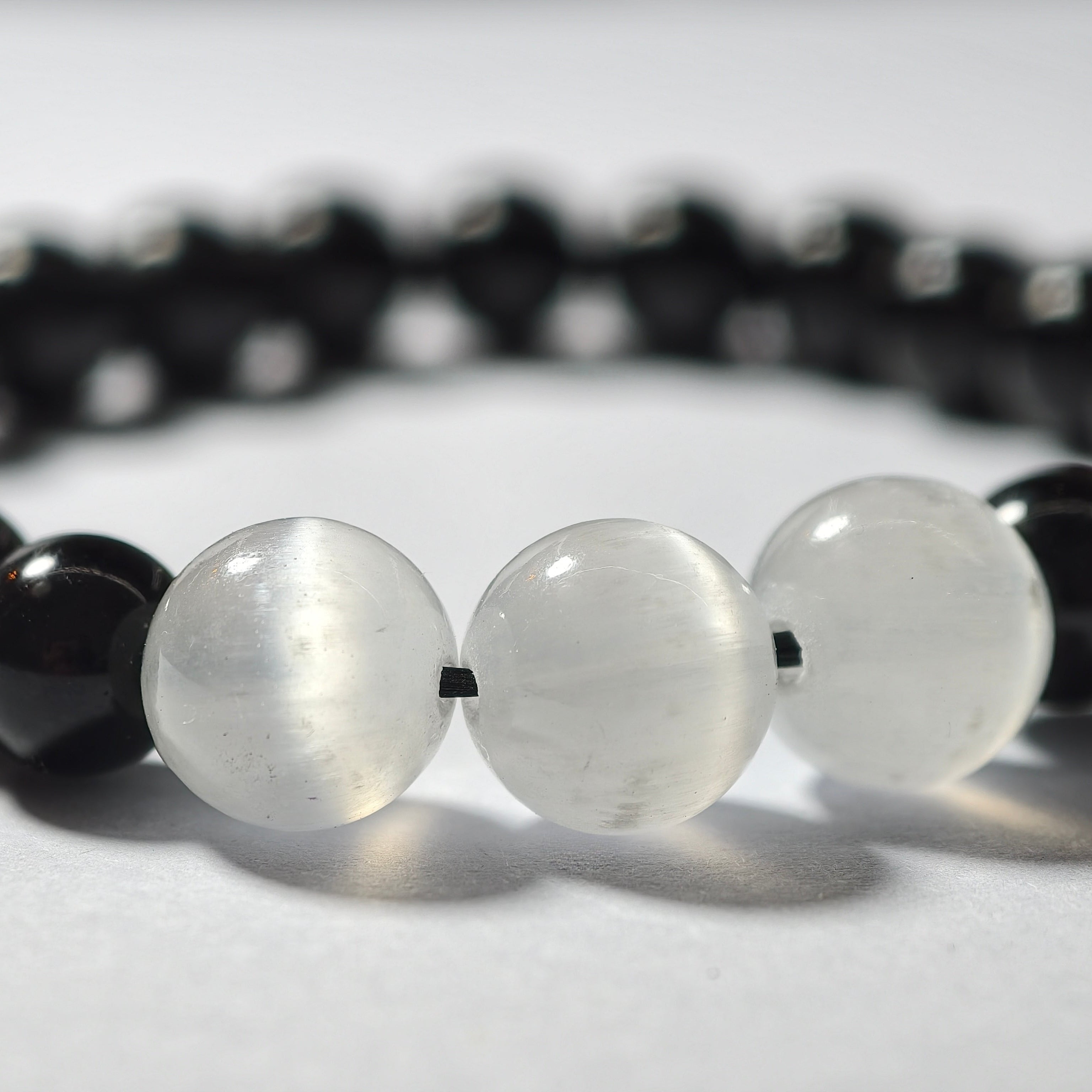 MULYN Selenite & Obsidian Bracelet