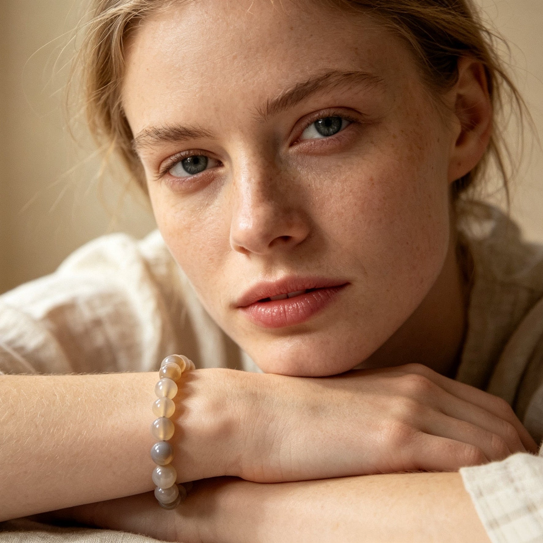 MULYN Grey Agate Bracelet